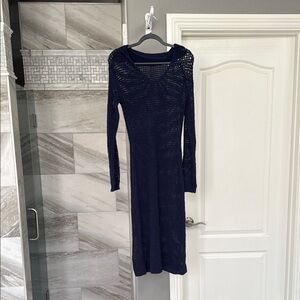 Navy knit dress